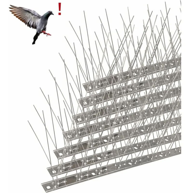 Yozhiqu - Paquet de 20 clous anti-pigeons en acier inoxydable 6,6 mètres, clous anti-chats, clous anti-pigeons, anti-pigeons, très dissuasif pour les