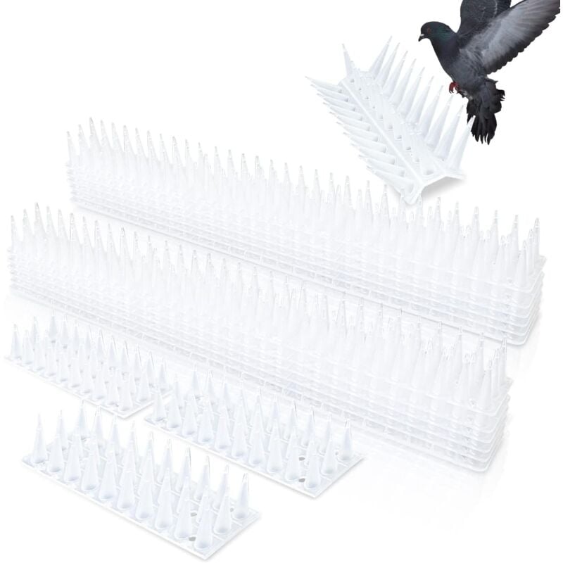 Pic Anti Pigeon en Plastique 5.16M Transparent Pique Anti Pigeon Balcon Anti Pigeons pour Balcon Kit Repulsif Oiseaux Pigeon Pic Anti Chat pour