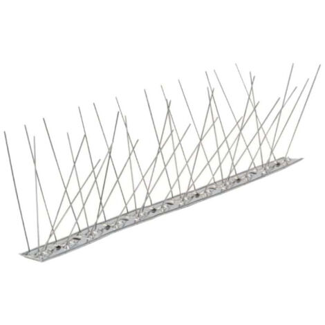 MOBILIBRICO Dispositif anti-pigeon base inox - Longueur 1 m