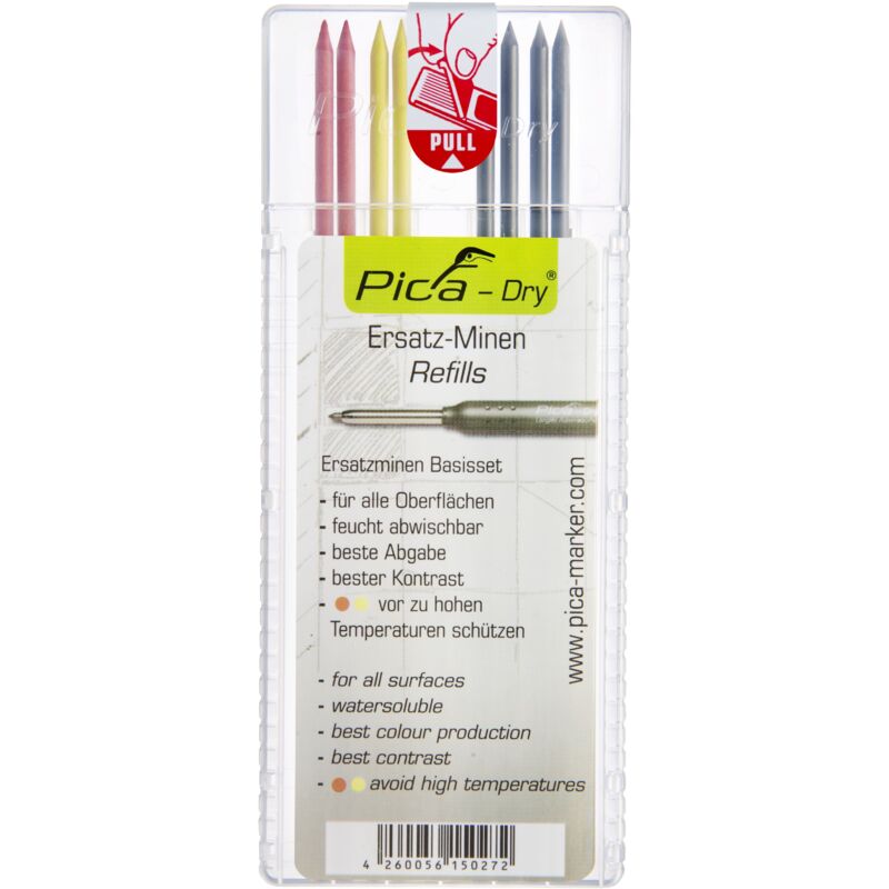 

PICA 4020/SB - Estuche con 8 minas Dry (Negro, Rojo, Amarillo) en blister