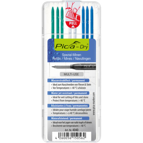 Pica 4040 Dry Refills (Green/White/Blue) 8 Leads