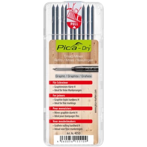 Pica 4050 Dry Graphite Refills For Joiners 10 Leads