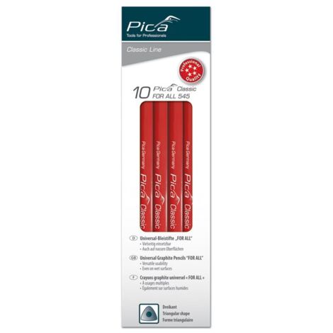PICA 545/24-10 CAJA CON 10 LÁPICES UNIVERSAL DE 23 CM