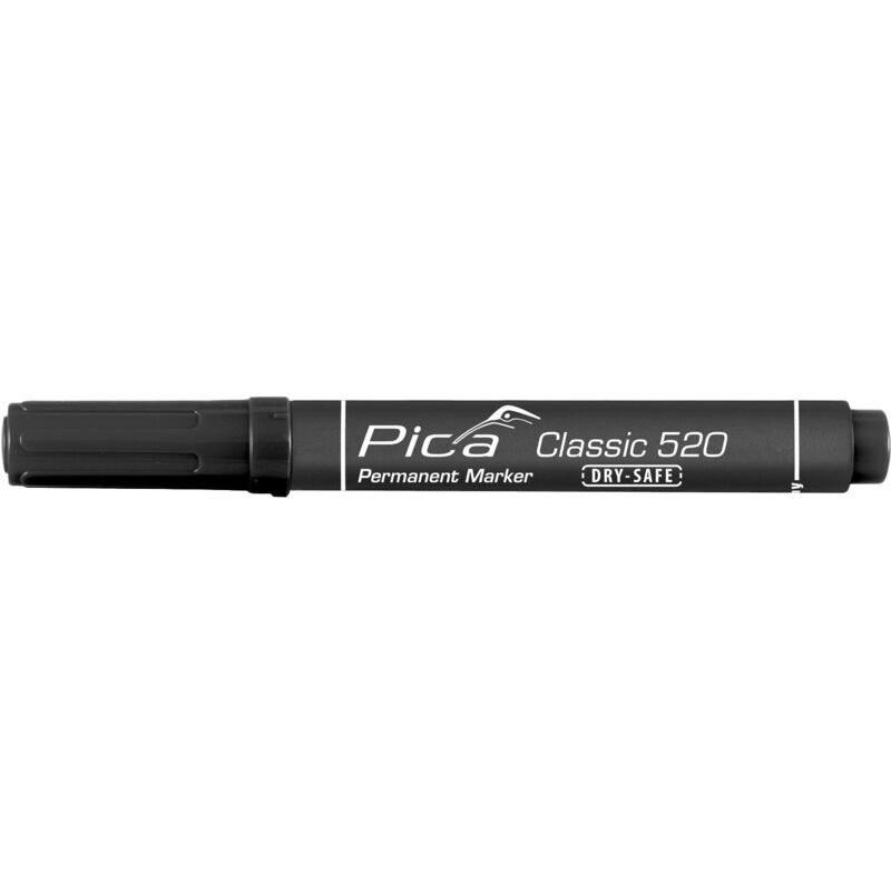 Permanentmarker 1-4mm, Rund Spitze, Schwarz / Sb - Pica