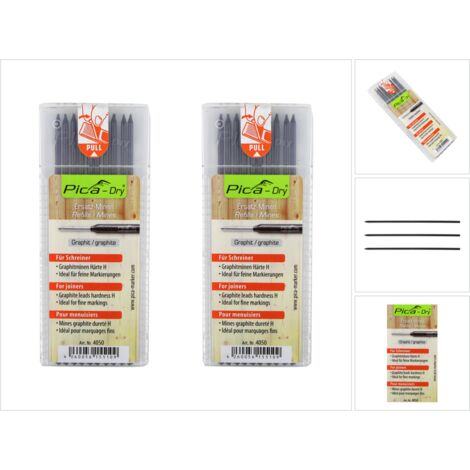 Pica DRY Mines de rechange dureté graphite H - 20 pièces (2x 4050)
