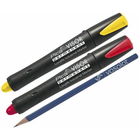 Pica Marker Set - 2x Permanent Marker Visor 990 in rot und gelb