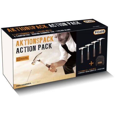 PICARD Aktionspack 4 x Latthammer 298 glatt + 1 x Mütze