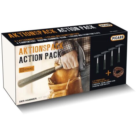 PICARD Aktionspack 4 x Latthammer 620M geraut + 1 x Multifunktionstuch