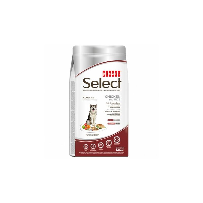 

Select Adult Maxi Chicken & Rice Saco de 12 Kg - Picart