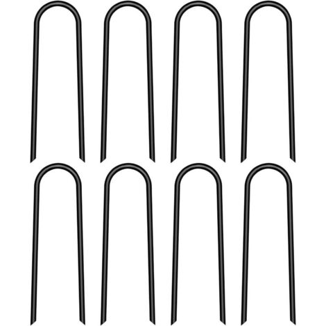 Picchetti a U, ancoraggi antivento per trampolino, set di 8 ancoraggi antivento per trampolino