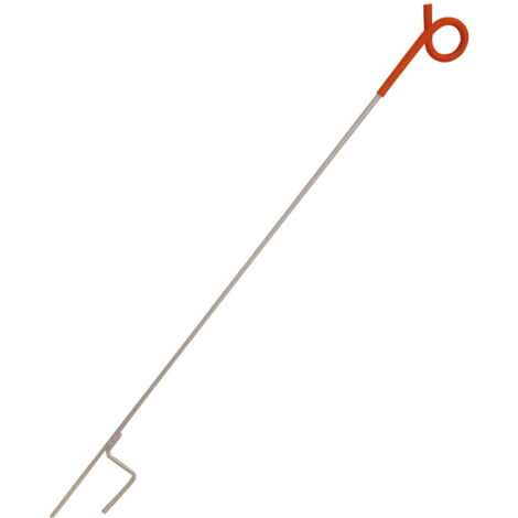 Picchetti Pigtail in acciaio arancio da 1m completo di isolatori per recinzioni elettriche conf. 10 pezzi