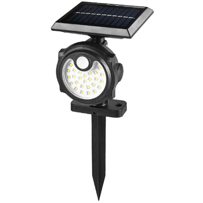 Image of Picchetto giardino ene RG ia solare 26 smd led luce fredda sensore movimento B0393