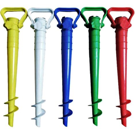 Picchetto Trivella per Ombrellone in Plastica 42 cm Ancoraggio Sabbia - Dr. C