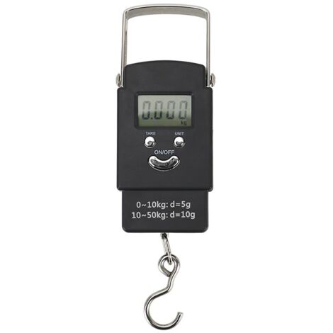 Piccola bilancia a gancio, capacità di carico fino a 50 kg, su gancio, alimentata a batteria, resistente, per pesare HDWR weightPRO-H50C