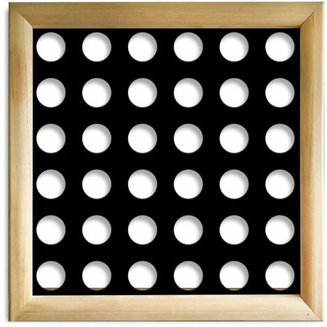 PICCOLI FORI - Moduli Decorativi in Legno e PVC - Colore: nero - Misura: 48x48 cm