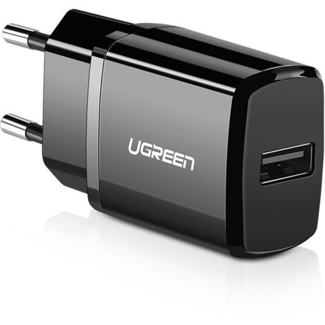 Piccolo caricabatterie USB 2.1A per telefono, nero