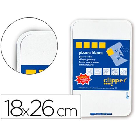 Piccolo Clipper Lavagna Bianca 18x26cm Con Pennarello