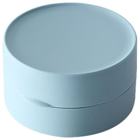 piccolo contenitore da viaggio blu per sapone, robusto e a prova di perdite, ideale per escursioni, docce, bagni, scuole e palestre.