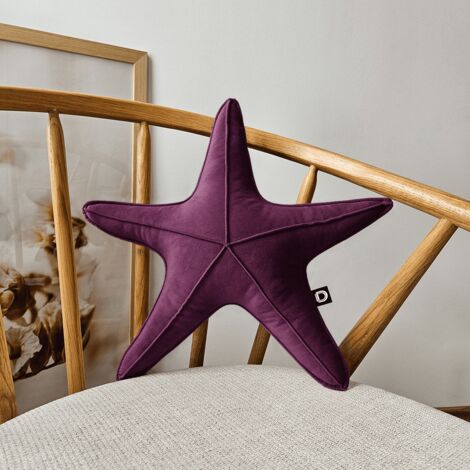 Piccolo cuscino a forma di stella marina VELVET VE2202  viola scuro