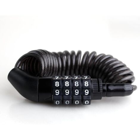 Piccolo lucchetto telescopico a cavo con combinazione, ideale per mettere in sicurezza bagagli da viaggio, valigie, monopattini, biciclette elettriche, caschi da moto e snowboard.