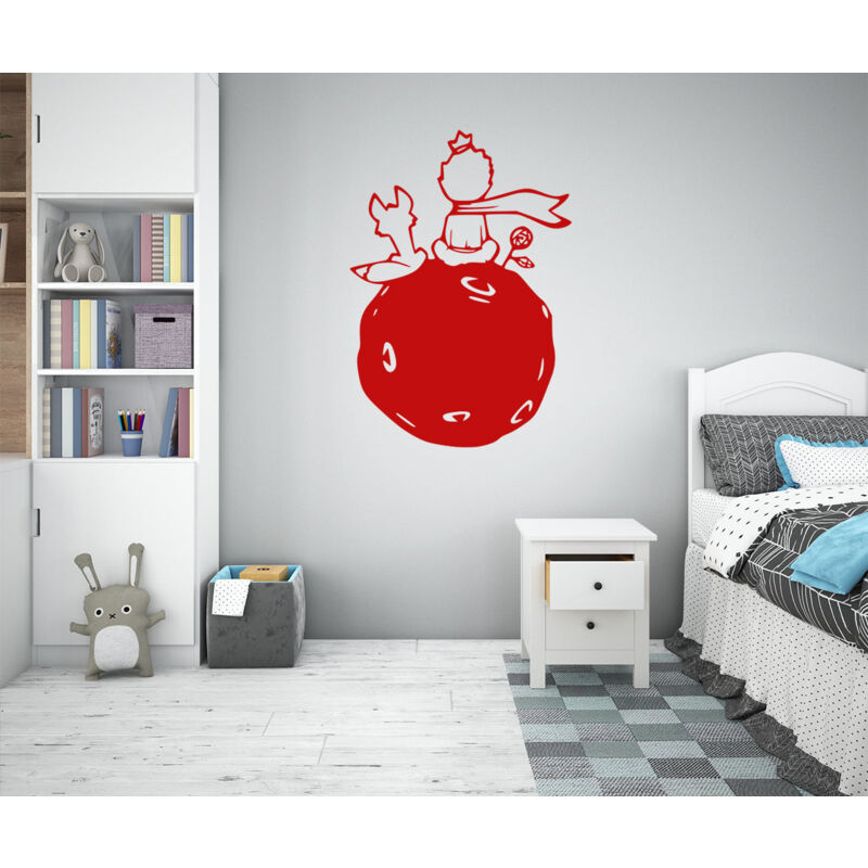 Image of Piccolo principe - Adesivo murale wall sticker in vinile 55x90 cm - Colore: Rosso