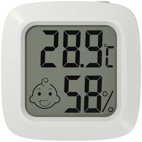 Piccolo termometro igrometro digitale ad alta precisione per interni, indicatore del livello di comfort per ufficio, cameretta per bambini, spogliatoio