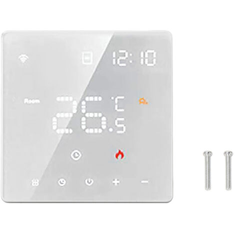 Piccolo termostato per Tuya Home Regolatore di temperatura digitale Interruttore Touch 100‑250VAC Bianco 3A Riscaldamento a pavimento ad acqua