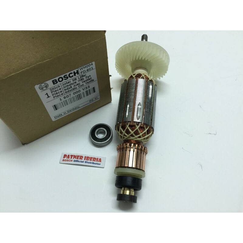 Pièce de rechange d’origine BOSCH 1607000V33 Ancrage avec ventilateur pour GWS 12-125