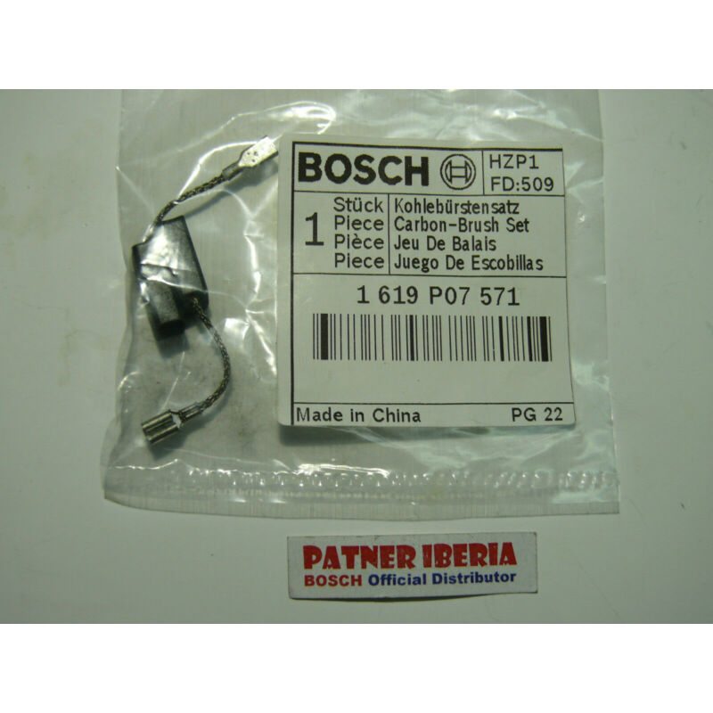 Pièce de rechange d'origine Bosch 1619P07571 Jeu de balais de carbone