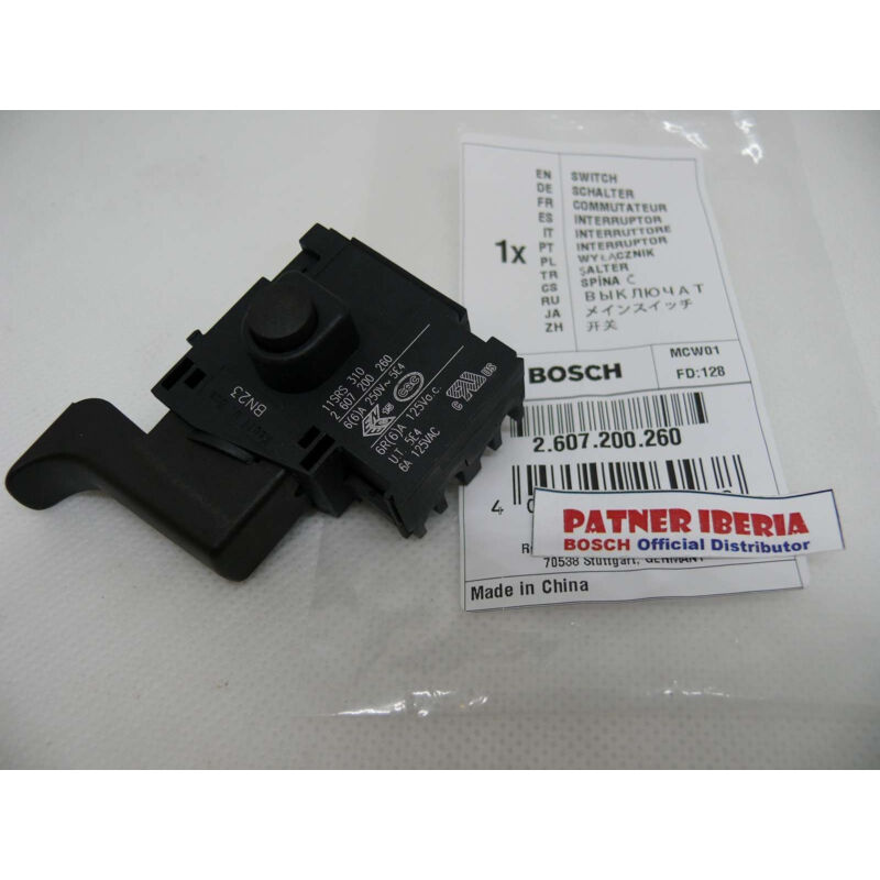 Pièce de rechange d'origine Bosch 2607200260 Interrupteur
