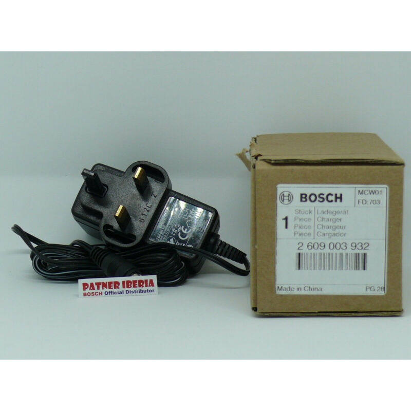 Pièce de rechange d'origine Bosch 2609003932 Chargeur pour les modèles keo et ags (prise uk)