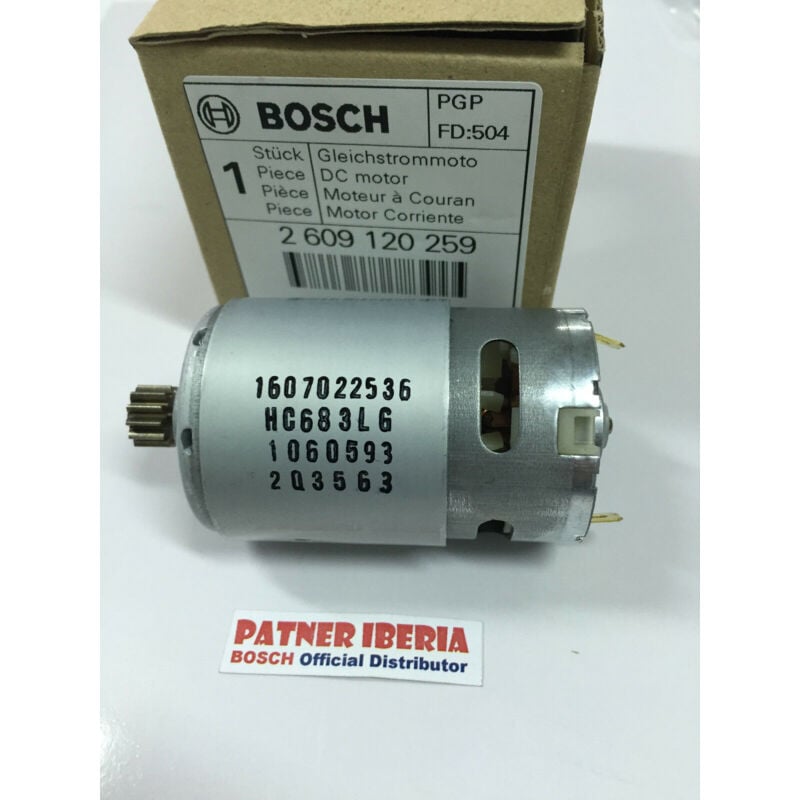 Bosch - Pièce de rechange d'origine 2609120259 Moteur à courant continu pour gsr 12-2