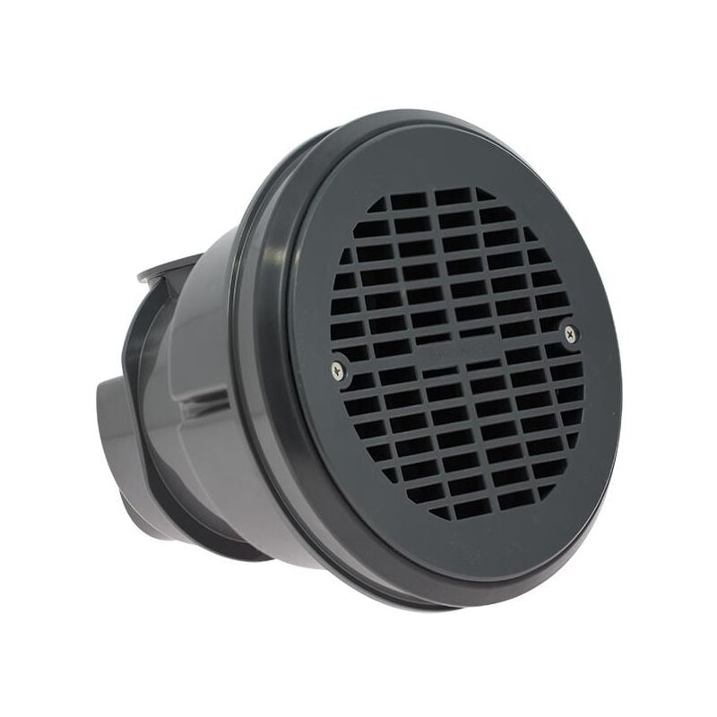 Pièce à sceller piscine - Bonde de fond liner parker - modèle Norm - Grille plate - Gris anthracite de Astralpool