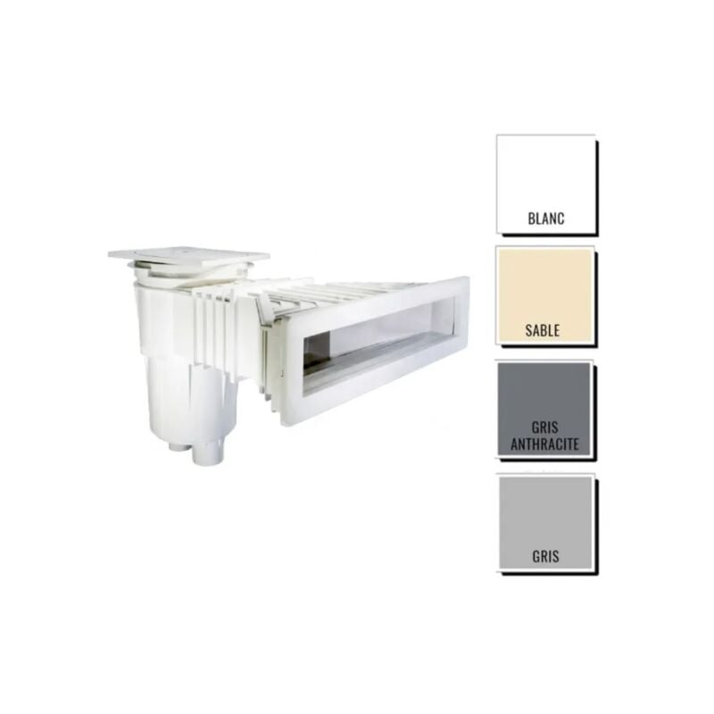 Astralpool - Skimmer ''miroir '' Norm xxl Astral - piscine béton/liner - Gris