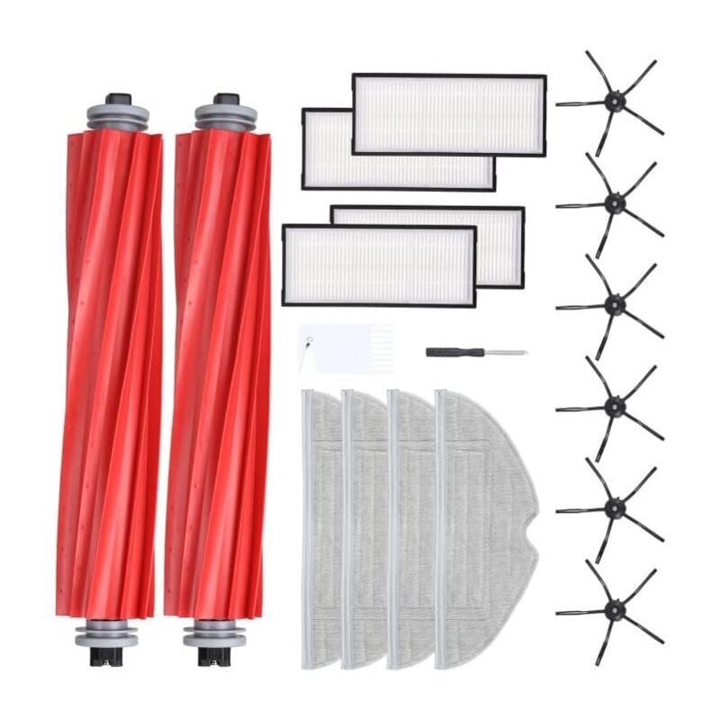 Pièces De Rechange Chiffons De Nettoyage Pour Roborock S7 S7 Plus T7S T7S Plus Robot Aspirateur Kit D'Accessoires Brosse Principale,Filtres, Brosse