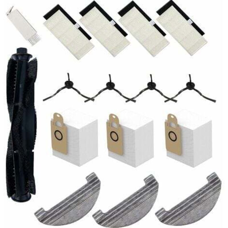 Mowze - de rechange pour Brosse principale Filtre Brosses latérales Sacs à poussière Vadrouilles Accessoires pour aspirateur