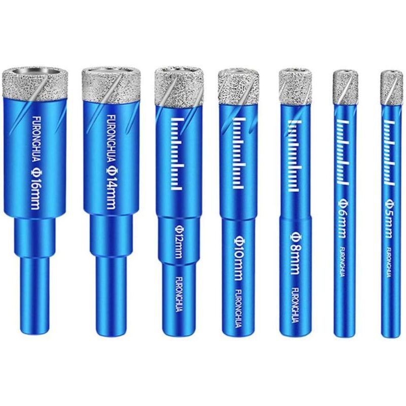 Lling - pièces forets diamantés ouvre-trou 5/6/8/10/12/14/16mm foret à sec pour verre, porcelaine, carrelage, céramique, granit