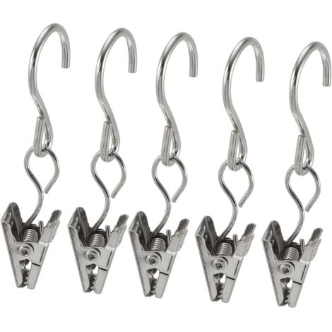pices Lot de Pinces Rideau Mtal Argent S Type Clips