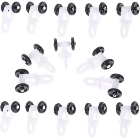 pices Lot de roulettes pour Tringle Rideaux Poulies Mtal et