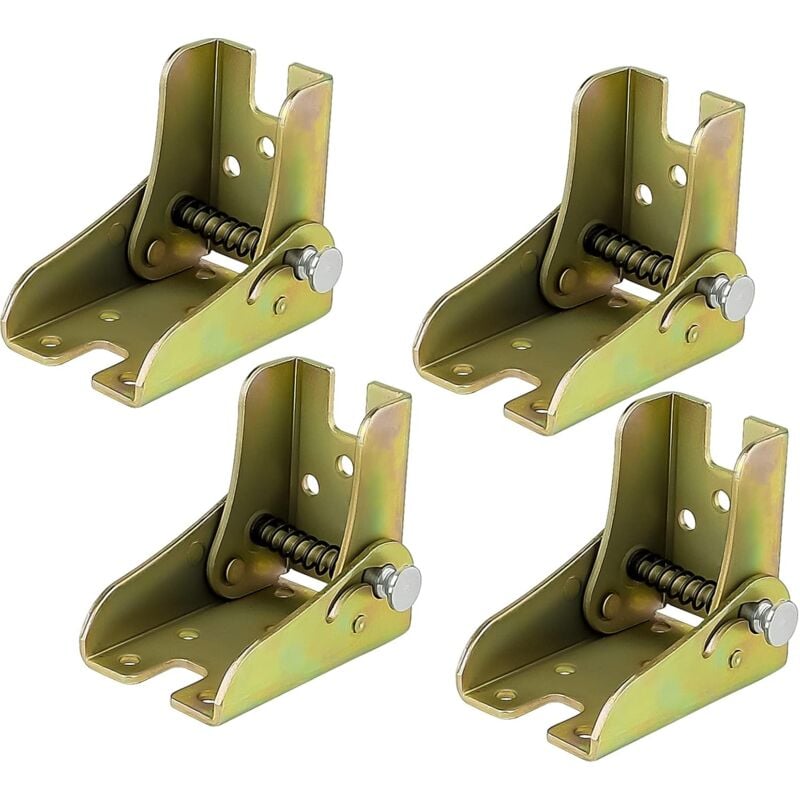 Aougo - Pièces Pied Table Rabattable Charnières Autobloquantes Accessoires pour Jambes Et Gousset Pied de Table Reglable établi Pliant Ferrure