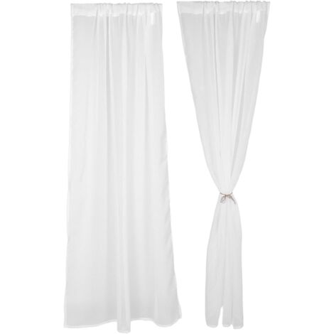 pices Rideaux Voilages Blancs Semi Transparents Filtrant