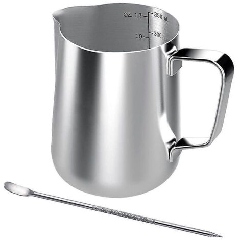 Pichet à lait en acier inoxydable 350 ml pour machine à café