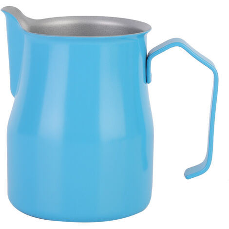 Pichet à lait inox 550ml pour mousse à café, idéal latte art maison, épais et durable.