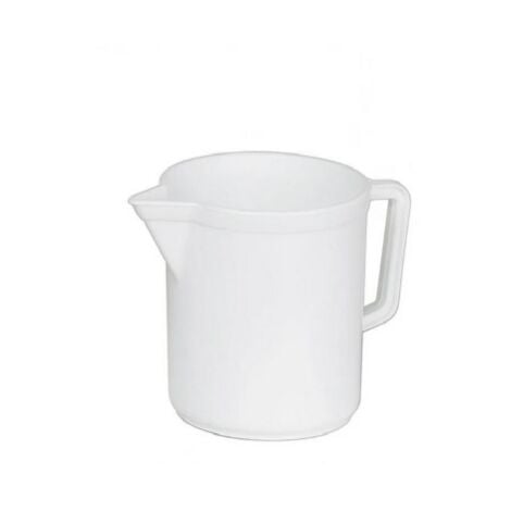 MOBIL PLASTIC doseur gradue' en polye'thyle'ne de 3 litres pot blanc avec anse