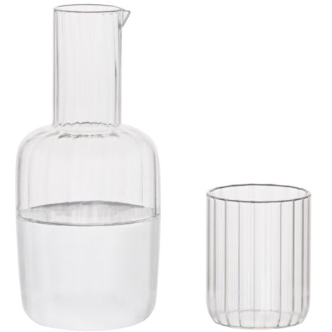 Pichet en verre eau + gobelet, 800 ml