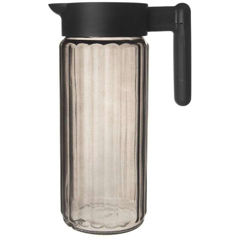 Pichet en verre pour boissons, eau, jus, limonade, avec couvercle, 1,5 L