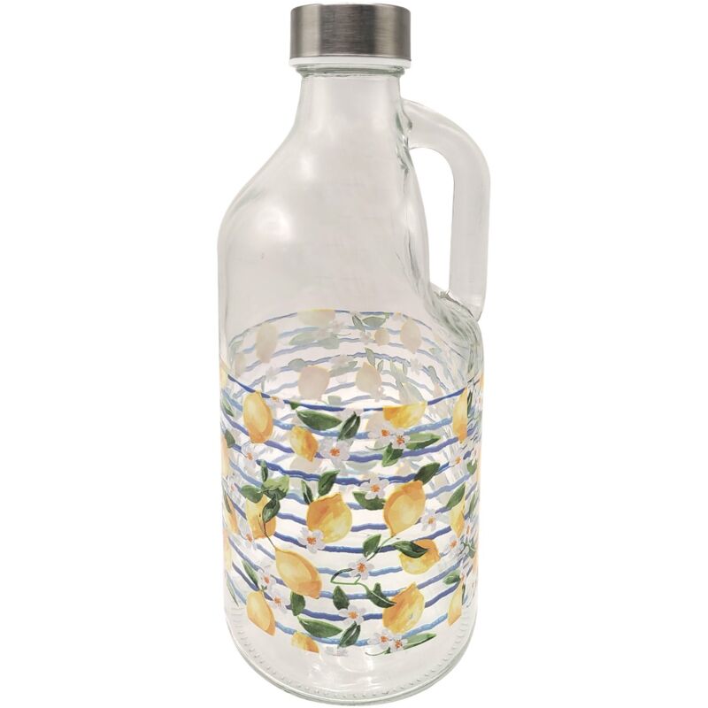 Signes Grimalt - Pichet à citron avec couvercle – Idéal pour les boissons, la décoration de cuisine et le stockage de fruits frais.
