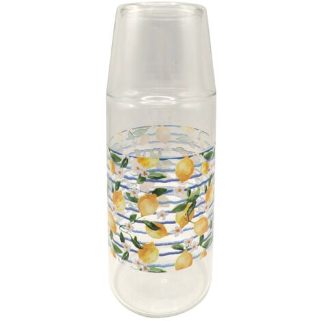 Pichet et verre de citrons pour boissons rafraîchissantes, ensemble de verres idéal pour la cuisine et la décoration de table