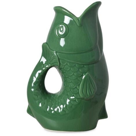 OPJET Pichet ou vase poisson vert