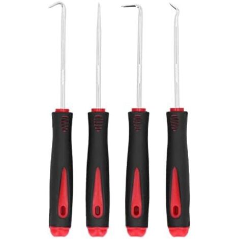 Pick and Hook Set, 4pcs Precision Oil Seal/O-Ring Seal Joint Pick, Mini Extracteur de crochets précision, Set pour fourche avant VTT, Le -